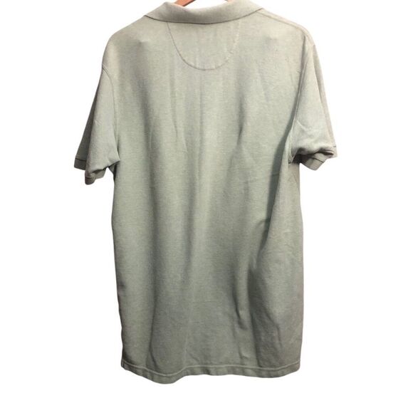 Chaps Ralph Lauren Men’s Green Short Sleeve Polo Hi Lo Hem Side Slits Size Large - Picture 4 of 4